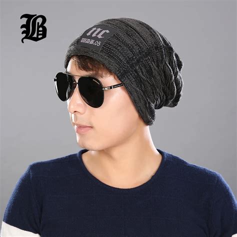 [FLB] Male Cap Men Beanie Caps Boys Winter Hats For Man Knitted Beanies Hat Stripes Gorra Color ...