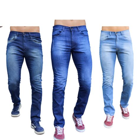 Kit 3 Calças Masculinas Jeans Com Lycra Shopee Brasil