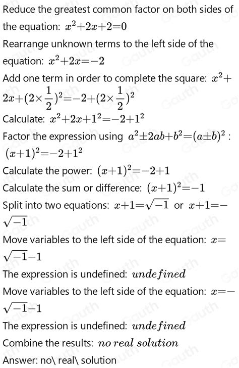 Solved 2x 2 4x 4 0 [algebra]