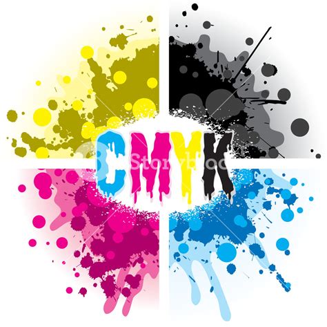 Cmyk Splash Design Royalty Free Stock Image Storyblocks