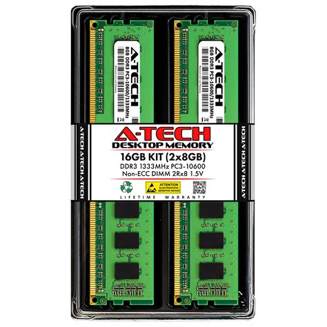 A-Tech 16GB 2x 8GB PC3-10600 Desktop DDR3 1333 MHz DIMM 240pin Memory ...