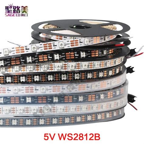 Led Strip 1m 5m DC5V WS2812B Led Pixel Strip Individually Addressable