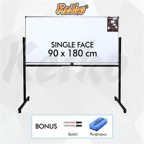 Jual Papan Tulis Whiteboard White Board Standing Single Face Keiko 90 X 180 Cm Shopee Indonesia