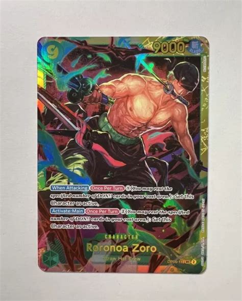 RORONOA ZORO OP06 118 SEC Secret Rare Wings Of The Captain English Neuf