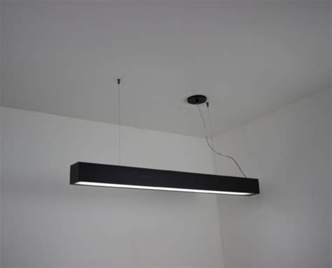 Lustre Pendente Office Slim Preto L Mpada Tubular Cm Iluminamundo