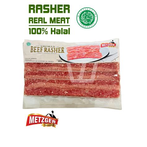 Jual Metzger Daging Sapi Asap Smoked Beef Rasher 250G Halal Shopee