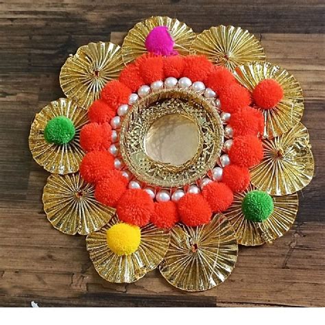 Candle Holder Multicolor 7inch Round Rangoli Design At Rs 70 Piece In