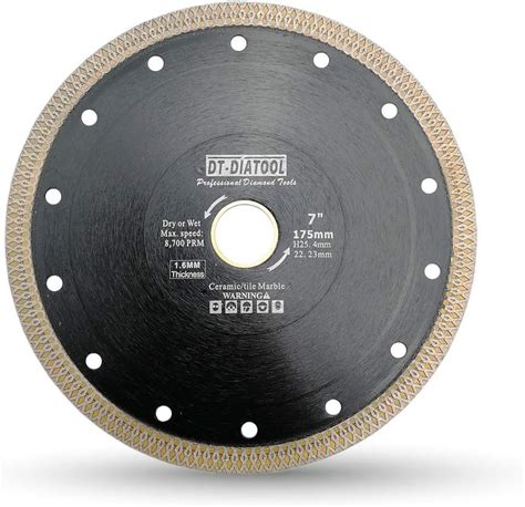 DT DIATOOL Diamond Saw Blade 7 Inch 175mm Cutting Disc With X Mesh