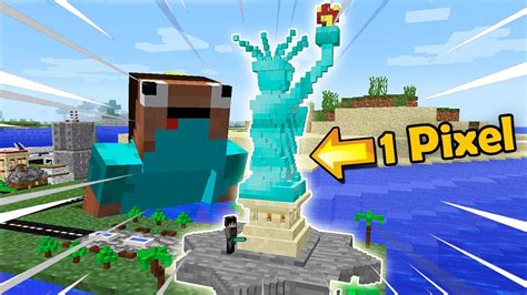 Escondi Ndonos En La Estatua De La Libertad Mas Peque A De Minecraft