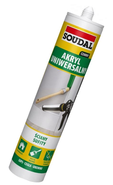 Soudal Akryl Uniwersalny Uszczelniacz Akrylowy CZARNY 280ml 137674