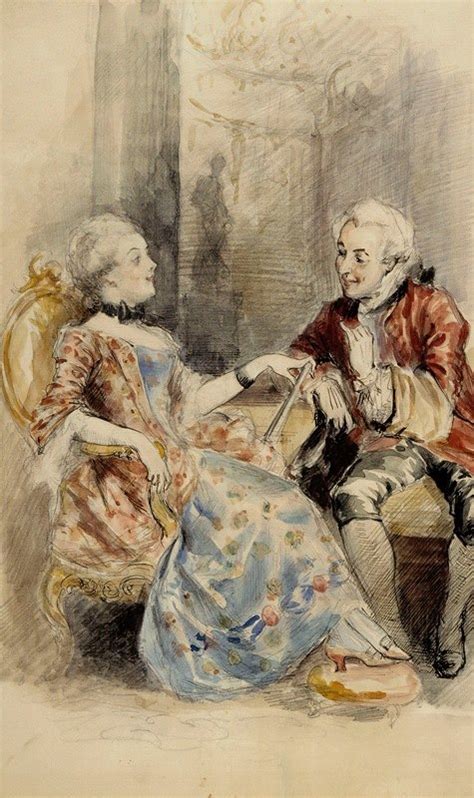 Couple Having A Conversation Rococo Attire By Albert Edelfelt Artvee