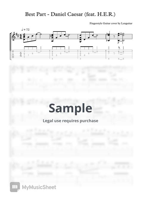 Daniel Caesar Feat H E R Best Part Fingerstyle Guitar Cover