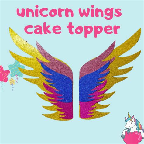 UNICORN WINGS CAKE TOPPER WITH 12 PCS CUPCAKE TOPPER Lazada PH