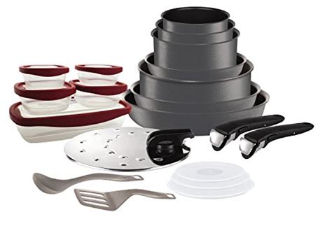 Tefal L6589902 Set De Poêles Et Casseroles Ingenio 5 Performance Gris 20 Pièces Tous Feux