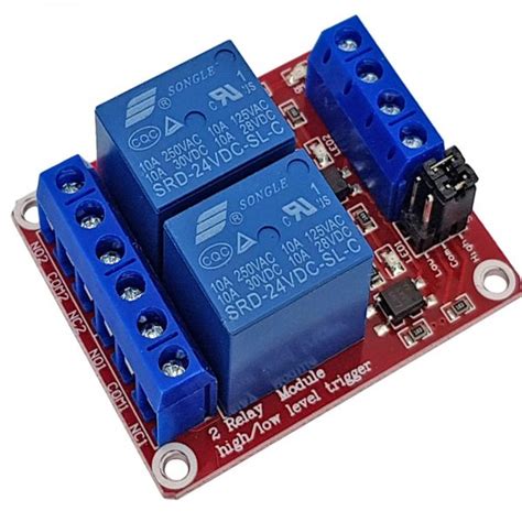 Module relay với opto cách ly kích H L 24VDC 10A Nshop