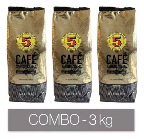 Combo Caf En Granos Tostado Santos Crema Hispanos Kg En Venta En