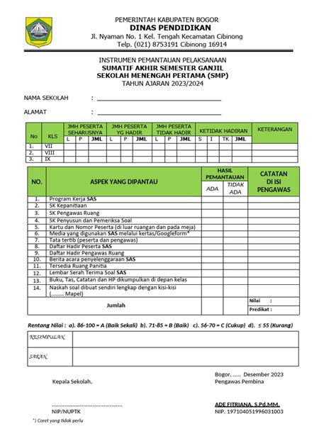 Instrumen Sas 2023 Pdf