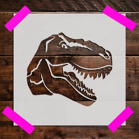 T Rex Stencil - Etsy