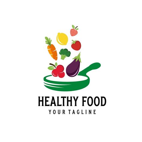 Premium Vector Healthy Organic Eco Vegetarian Food Logo Design Vector