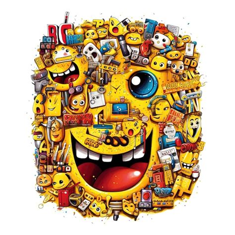 Premium AI Image | letter m a piece of smiling emoji made of emojis