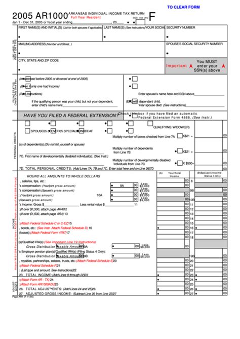 Arkansas State Tax Forms Printable Printable Forms Free Online