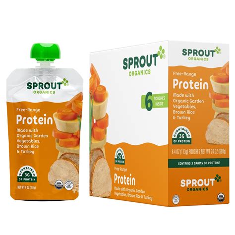 Sprout Organic Baby Food Garden Vegetables Brown Rice With Turkey