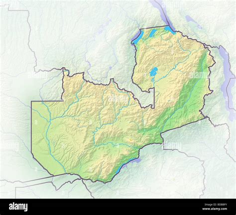 Mappa Topografica Dello Zambia Fotografías E Imágenes De Alta