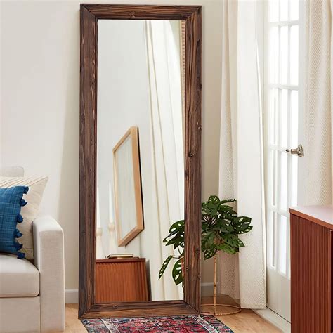 Full Length Mirror Solid Wood Frame Mirror Floor Mirror With Standing