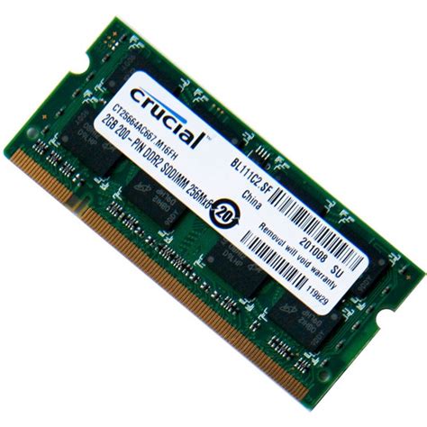 Crucial 2GB DDR2PC2-5300 667MHz LAPTOP Memory Ram