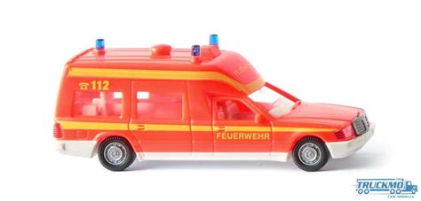 Wiking Feuerwehr Mercedes Benz Binz Tagesleuchtrot 060701 TRUCKMO