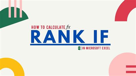 How To Calculate Rank With Condition In Excel Rank If Formula In