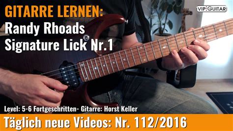 Gitarre Lernen Randy Rhoads Signature Lick Nr Youtube