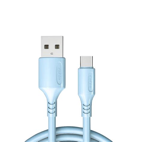 Jpgif USB C Cable Silicone Charging Cable Type-C Mobile Phone Cables ...