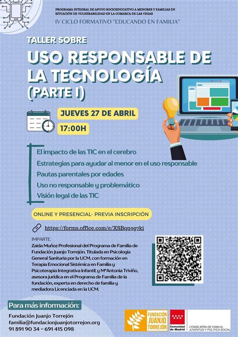 Abiertas Las Inscripciones Al Taller Sobre El Uso Responsable De La Tecnología Fundación