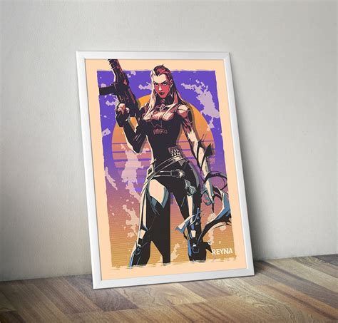 Reyna Valorant Poster Valorant Valorant Poster Gamer Room Etsy