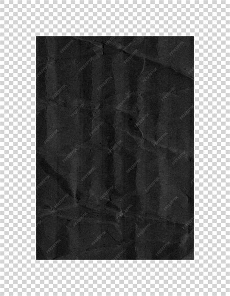 Premium Psd Psd Black Crumpled Paper Texture Realistic Crease Sheet