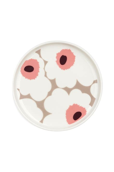 Marimekko Tallerken Unikko Cm Beige Tallerkener Asjetter