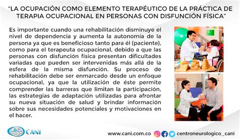 La Ocupación Como Elemento Terapéutico De La Practica De Terapia Ocupacional En Personas Con