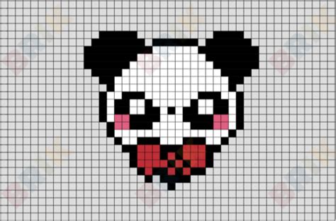 Pixel Art Panda Facile