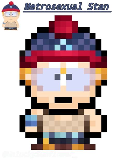 Metrosexual Stan Pixel Art Pixel Art Pixel Art Pattern South Park