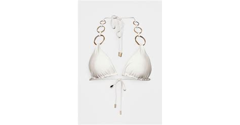 Cult Gaia Zoey Bikini Top In Off White Lyst