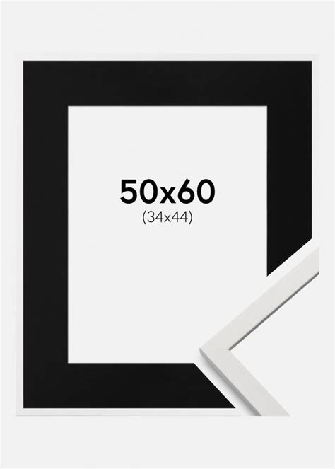 Buy Frame Edsbyn White 50x60 Cm Picture Mount Black 35x45 Cm Here