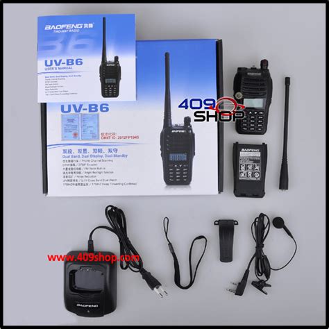 Baofeng Uv B6 136 174400 480mhz Menu 27 With Fm Radio 409shopwalkie