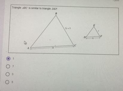 Solved Triangle Abc Is Similar To Triangle Def Math