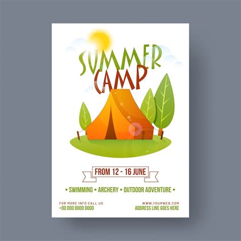 Premium Vector Summer Camp Poster