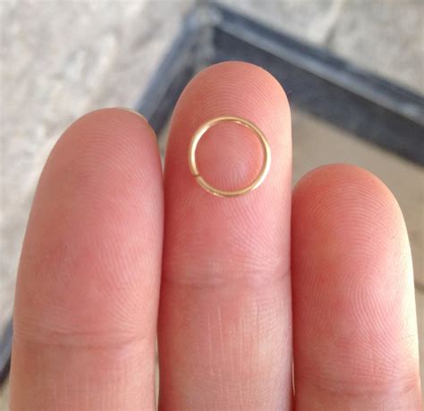 14k Gold Filled Thin Nose Ring 24 Gauge Sterling Silver Nose Etsy