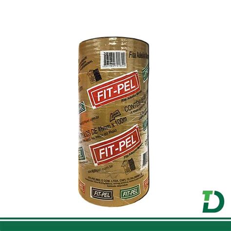 Fita Adesiva FIT PEL Marrom 48mm X 100mts TDDistribuidora