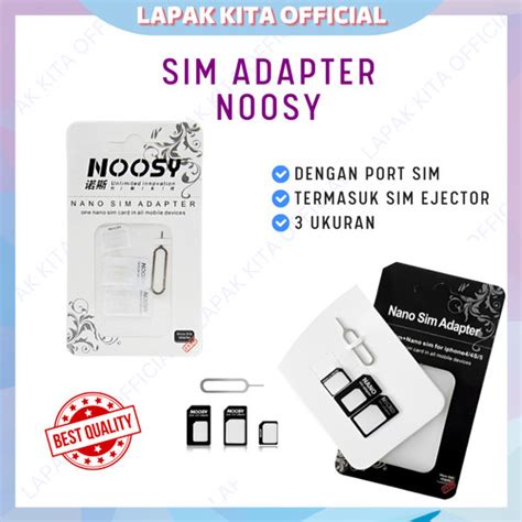 Jual Sim Adapter Ejector 1 Set Nano Micro Sim Card Tempat Kartu NOOSY