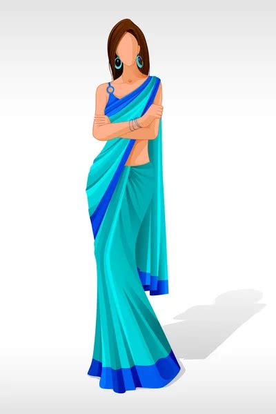 Saree Stock Vectors Royalty Free Saree Illustrations Depositphotos