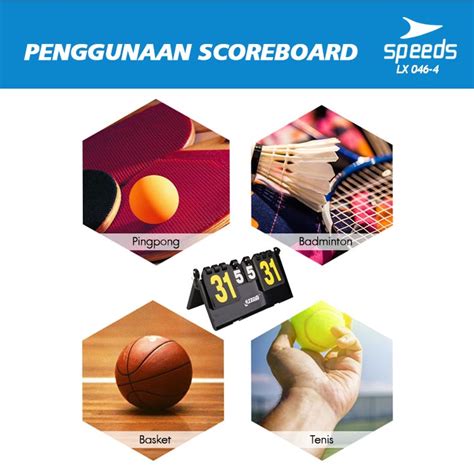 SPEEDS Score Board Papan Skor Papan Score 4 Digit Portable Untuk